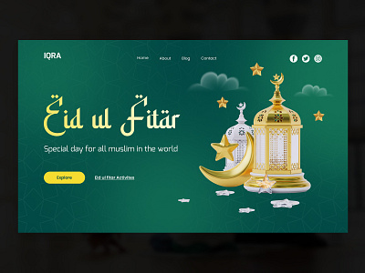 Eid ul Fitar Landing Page (Header Design)