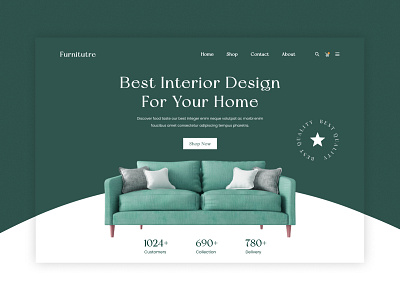 Furniture Website Landing Page Design