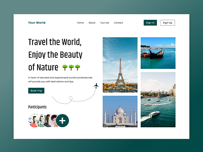 Travel Tour Agency Website Landing Page Design