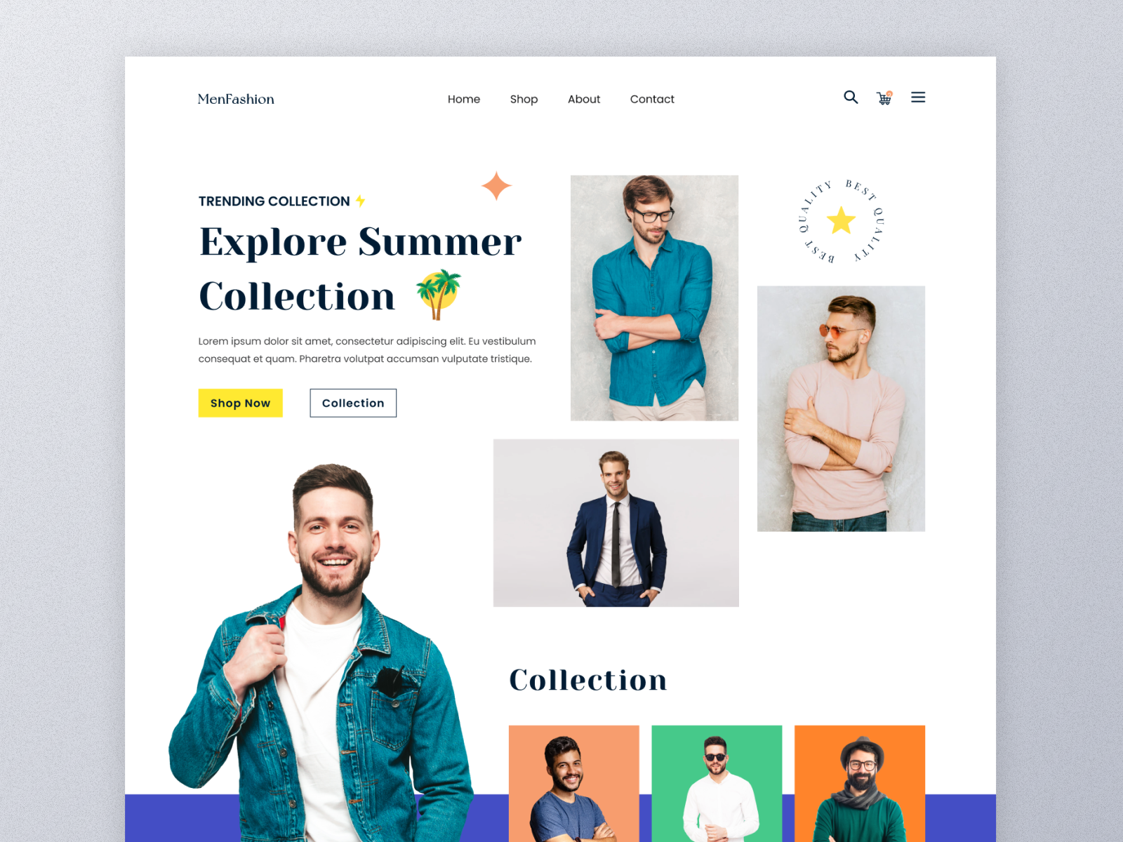 Fashion Website Landing Page Design by Alamgir Hossain on Dribbble