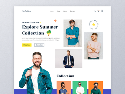 Fashion Website Landing Page Design