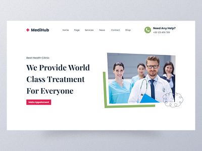 Medical Website Header Design appoinment booking booking doctor clinic dental doctor header healtcare health app hero section homepage hospital medical app medical header medical website design medicine treatment ui design ux design web app