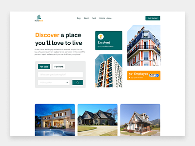 Real Estate Website Header Design