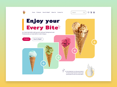 Ice Cream Website Design