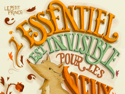 l'essentiel illustration lettering typography