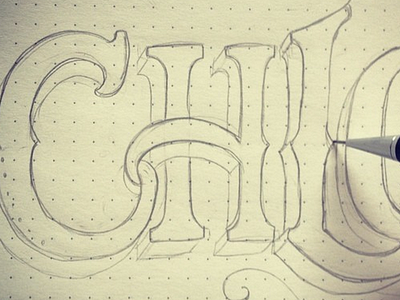 Chloe work in progress lettering sketch type typography