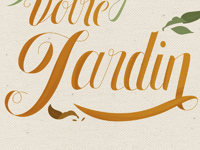 votre jardin illustration lettering