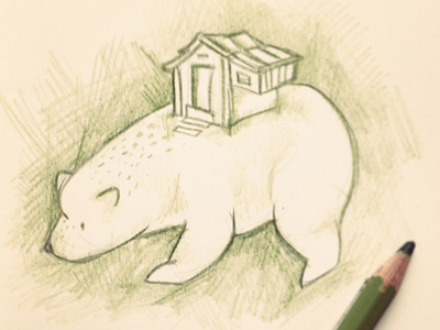 bear art bear character drawing illustration pencil sketch