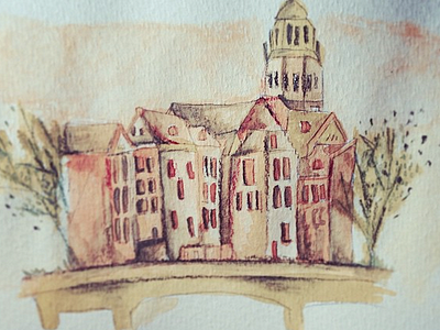 Amsterdam watercolor amsterdam drawing houses illustration paint pencil watercolor