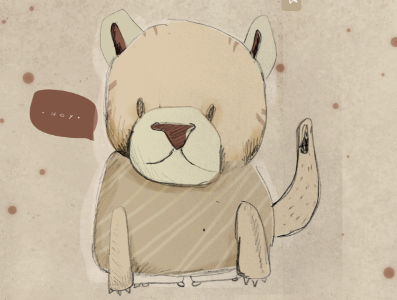 el oso ditroit character draw illustration sketch