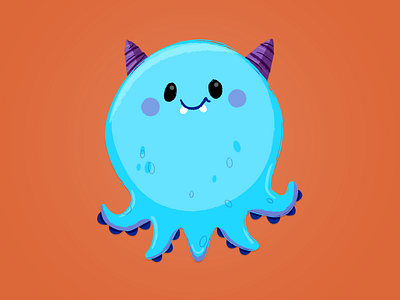 Squish character design children fun illustration monster