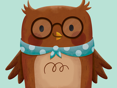 Owlette character design illustration owl