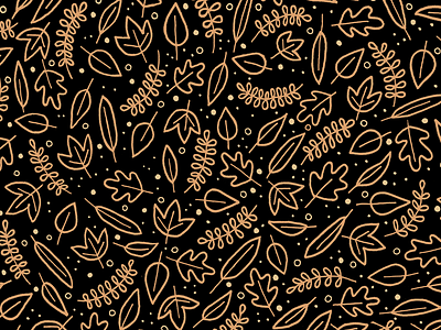 Those Autumnal Vibes autumn black fall gold iphone leaf pattern repeat wallpaper