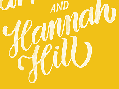 Hannah brush pen hand drawn hannah lettering name script type