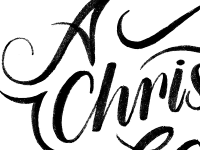 Christmas in June? carol christmas hand drawn lettering script title type wip