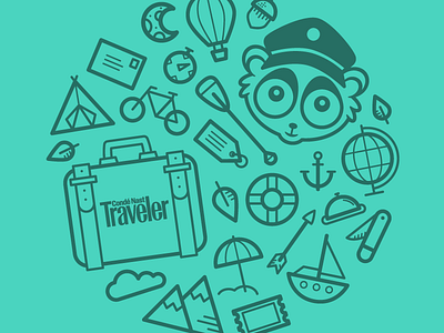 Condé Nast Traveler Hoodie adventure design explore hoodie icon iconography illustration set travel vector