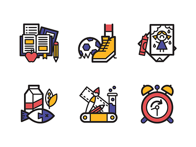 TIME Magazine Education Icons education icon set iconography illustration school vector