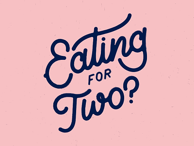 Eating For Two? branding design lettering logo mono weight type vector