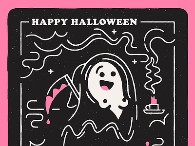 Reaper bb boo ghost graphic halloween horror illustration line reaper spooky texture