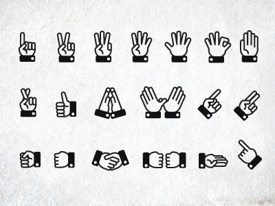 Hands on gesture hands icon vector