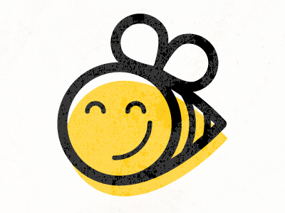 Full Bee bee icon illustration logo vector