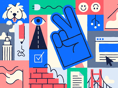 Product Engineering At AngelList Talent blog bold editorial graphic grid illustration line nyc product puppy sf teamwork