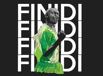 Football star FINIDI branding cartoon character design design graphic design illustration painting portrait