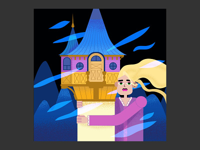Illustration of Rapunzel illustration vector