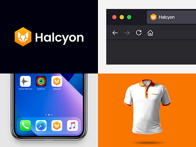 Halcyon Logo brand branding design graphic design icon identidad logo vector