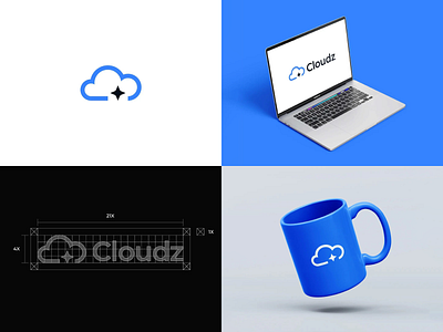 Cloudz Logo brand branding design graphic design icon identidad illustration logo vector