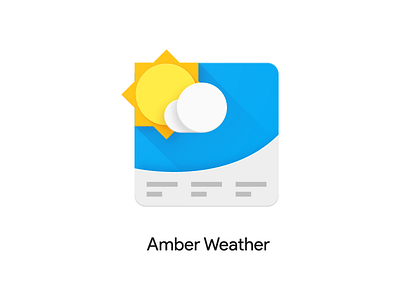 Amber Weather Widget amber weather clouds concept design google google design icon pack material material design platy pop weather