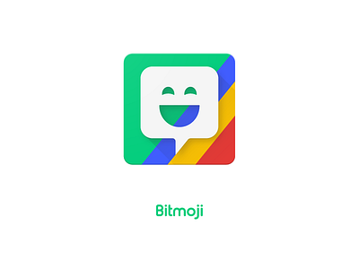 Bitmoji Icon bitmoji design icon iconography material material design redesign