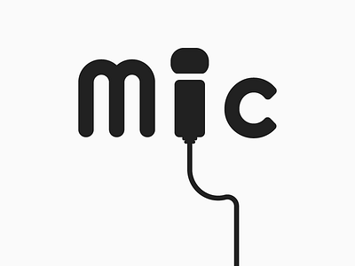 Mic branding icon idea logo mark minimal modern monogram symbol word