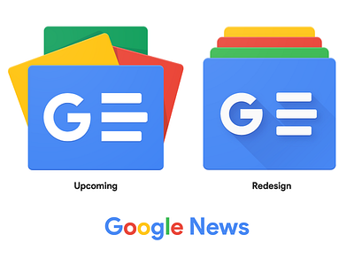Upcoming Google News Icon Redesign concept design google google news graphic icon icon pack iconography illustration material design redesign