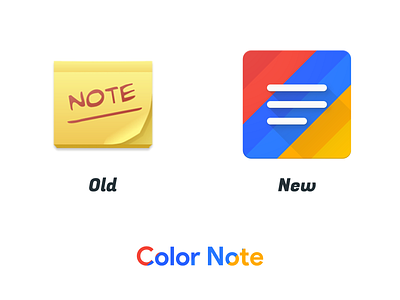 Color Note Icon Redesign concept design google google design icon icon pack iconography logo material material design redesign