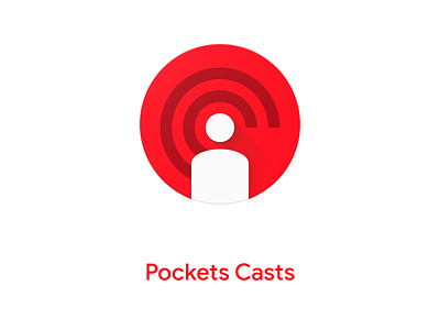 Pocket Casts Icon Redesign branding concept google google design icon pack iconography logo material design redesign