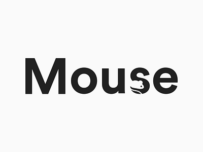 Mouse (Negative Space) branding illustration logo logo design modern mouse negative space negative space logo rat symbol