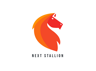 Next Stallion Logo branding colorful digital horse illustrator logo logo design branding logo designer logos next stallion