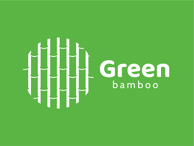 Green bamboo logo design bamboo branding custom design graphic design green illustration logo plant vector