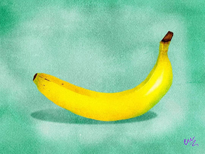 Bananasana alcohol markers banana bardot brush digital art digital painting procreate watercolor