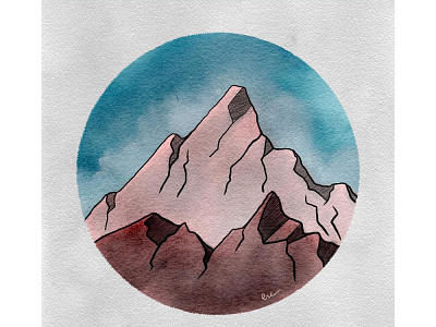 More Mountains digital art digital painting illustration mountains procreate watercolor