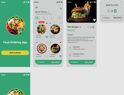 Food App design ui ux