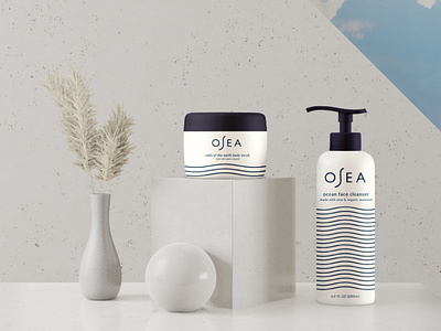 Osea Rebrand branding design illustration logo mockup packaging typography