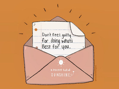 Don't Feel Guilty for Doing What's Best for You. illustration