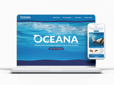 Oceana Web Campaign Redesign branding design graphic design illustration logo mockup typography