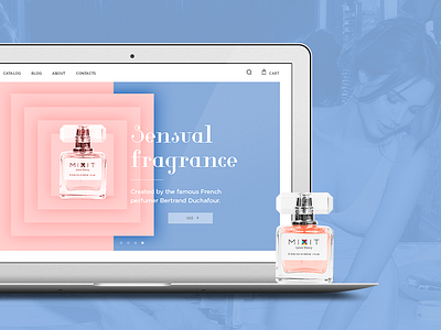 Promotion website for the cosmetics brand cosmetics design perfume promotion ui web