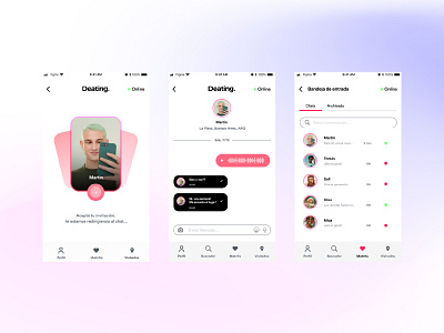 Deating branding chat crush date people ui ux