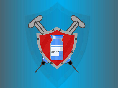 Illustration vector vaccine shield