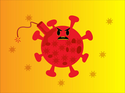 Corona Virus Covid-19 Bomb animation branding design graphic design illustration logo