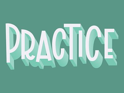 Practice digital type illustrator lettering practice